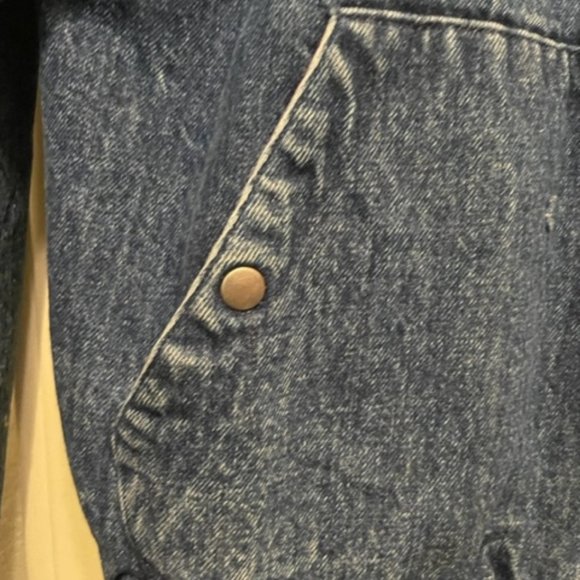 Vintage 80s Ralph Lauren Polo Denim Jacket Red Lining USA Mens Large L Bomber - Picture 5 of 16